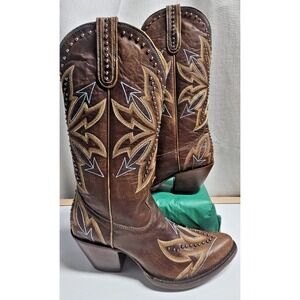 Old Gringo Merida Brass‎ woman 7 M boots  embroidered beaded leather upper